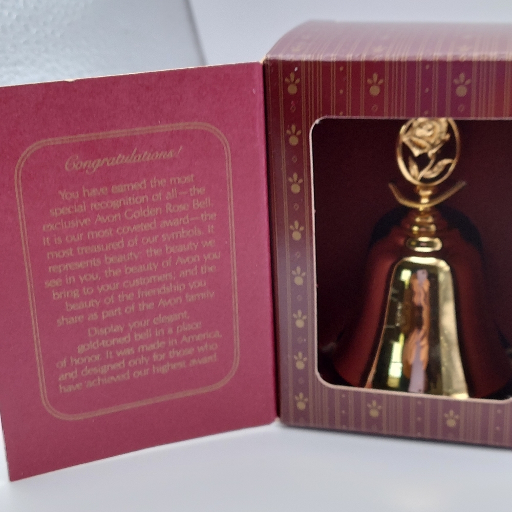 Vintage Avon GoldenRose Bell in Original Box,VGC.
